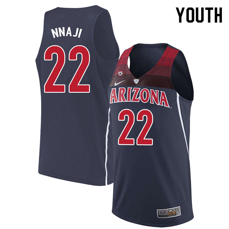 Youth #22 Zeke Nnaji Arizona Wildcats College Basketball Jerseys Sale-Navy